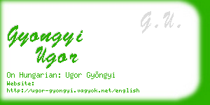 gyongyi ugor business card